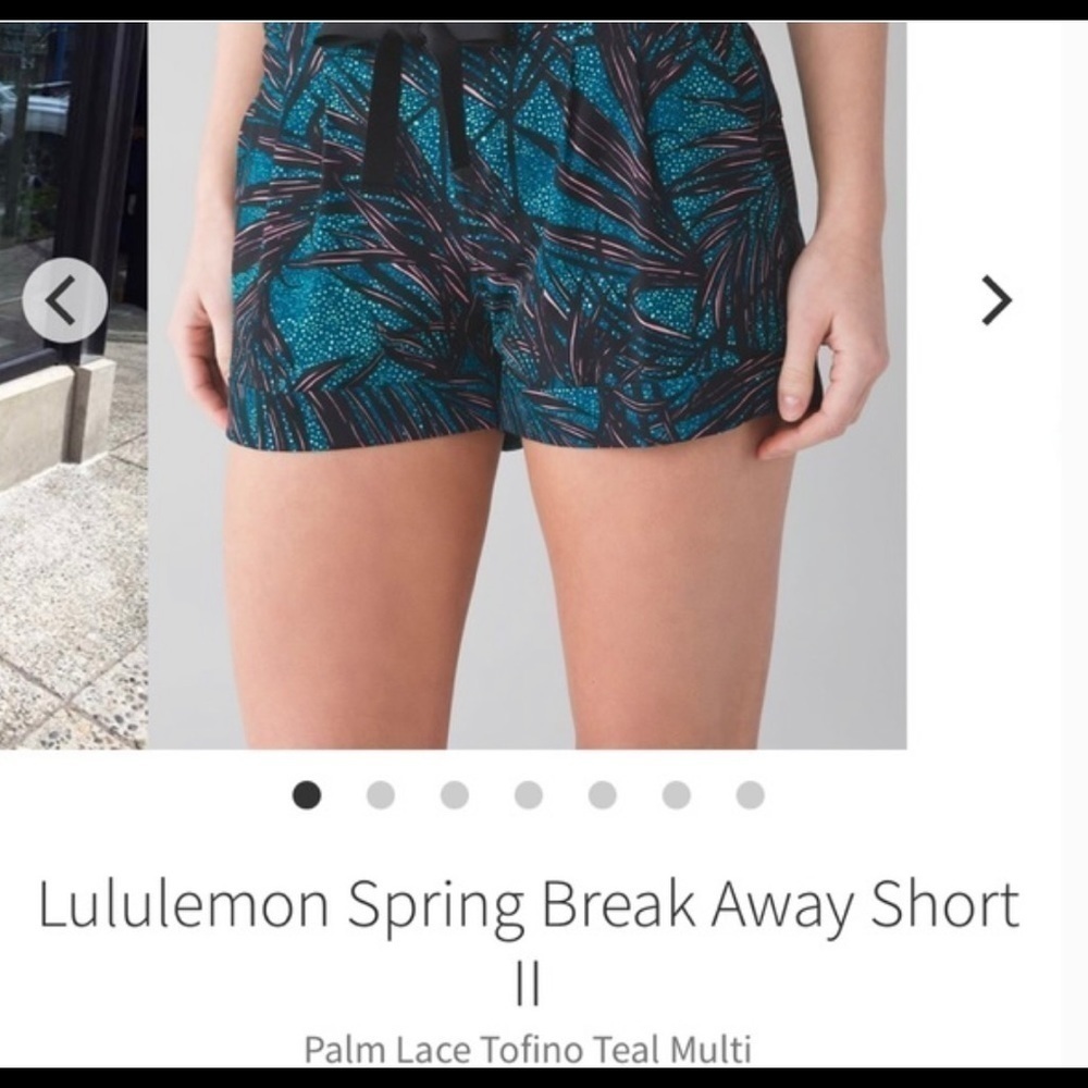 Lululemon Spring Break Away Shorts SZ 4